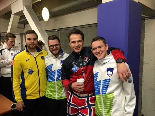 Oskar Eriksson in Thomas Ulsrud v družbi bratov Stopar